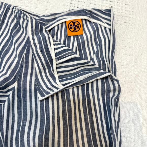 Tory Burch 2 linen side zip striped pant P3 2894 - Picture 11 of 14